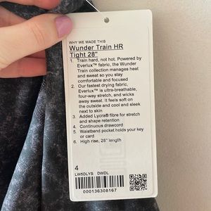 NWT Wunder Train High Rise Tight 28”